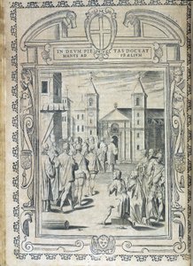 Platta med stadgar för Maltas orden "Statuta Hospitalis Hervsalem"" (procession), av Philippe Thomassin, sent 1500-tal