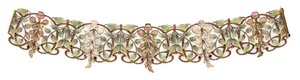 Art Nouveau multi-pärla och emalj 