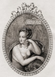 Fransk älskarinna till kung Henrik II av Frankrike: Diane de Poitiers (1499-1566) av Philippe after Mercier