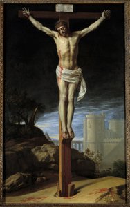 Kristus på korset Målning av Philip av Champaigne (1602-1674) (ec.flam.) 1600-talets Kansas City. Nelson Gallery av Philippe de Champaigne