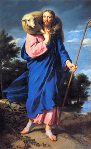 Good Shepherd, av Philippe de Champaigne (1602-1674), olja på duk av Philippe de Champaigne