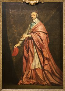 Porträtt av Armand Jean du Plessis Cardinal de Richelieu (olja på duk) av Philippe de Champaigne
