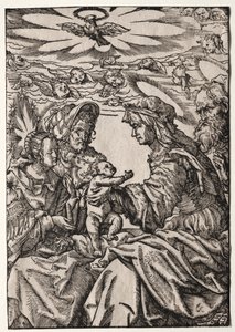 Den heliga familjen med Sankta Anna och Joachim av Philippe de Lasalle