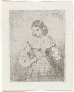 Porträtt av en ung kvinna av Philippus Anthonius Alexander Kanne