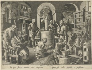 Destillering Destillation (titel på objekt) Nya uppfinningar och upptäckter (serietitel) Nova Reperta (serietitel)