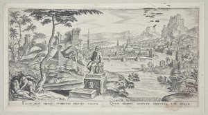 Cephalus och Procris av Philips Galle