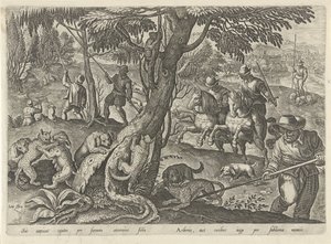Jacht op wilde katten Jachttaferelen (serietitel) Där alla typer av jakt, fågelfågel och fiske (serietitel)
