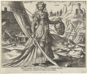 Judith Ivdith (titel på objekt) Åtta kända kvinnor från Gamla och Nya testamentet (serietitel) av Philips Galle