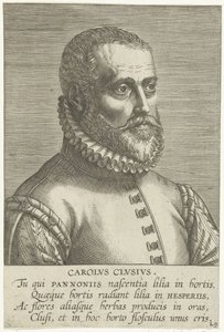 Porträtt av Carolus Clusius av Philips Galle