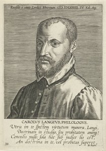 Porträtt av Charles de Langhe av Philips Galle