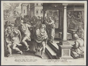 St Paul och exorcisterna i Efese av Philips Galle