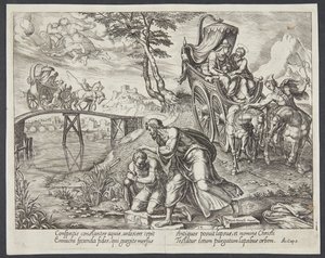 Den helige Filip döper eunucken av Philips Galle