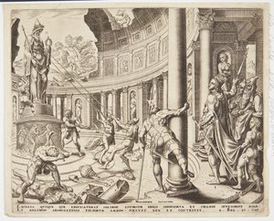 Förstörelsen av templet Astarte, Kemos och Milkom