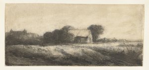 Landskap med en sportfiskare i en båt av Philips Koninck (attributed to)