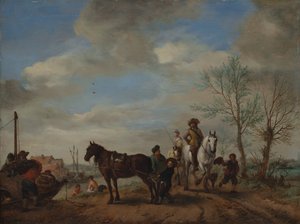 En man och en kvinna till häst, ca. 1653-54.