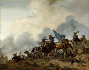 Stridsscen av Philips Wouwerman