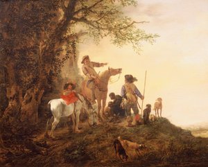 Vilande jägare av Philips Wouwerman