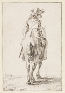 Ryttare till häst, sedd bakifrån av Philips Wouwerman