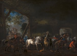 Ankomsten till stallet av Philips Wouwerman
