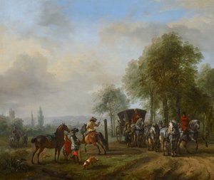 Ridskolan av Philips Wouwerman