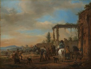 Ridskolan En ridskola av Philips Wouwerman