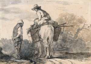 Två resande i samtal av Philips Wouwerman