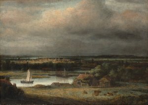 Vida flodlandskap, c.1648-49 av Phillips de Koninck