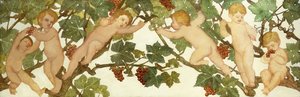 Putti busar i en vingård