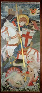 St. George Slaying The Dragon, With Una Praying In Background, 1904 (broderi) (se även 141949 & 51)