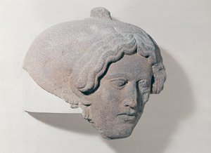 Huvud av en kvinna, fragment av en sarkofag av Phoenician
