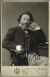 Porträtt av konstnären Ilya Repin 1844-1930 av Photo studio H. Rentz and F.