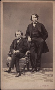 Johannes Brahms 1833-1897 och Josef Joachim 1831-1907, 1867. av Photo studio J. Reiner.