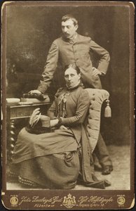 Porträtt av Mette och Paul Gauguin, 1885. av Photo studio Julie Laurberg and Franziska