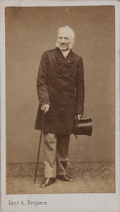 Porträtt av kompositören Gustave Vogt 1781-1870. av Photo studio Legé and Bergeron.