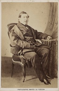 Porträtt av kompositören Gioachino Antonio Rossini 1792-1868, ca 1860. av Photo studio Mayer and Pierson.