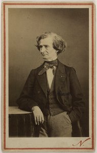 Porträtt av kompositören Hector Berlioz 1803-1869, ca 1860.