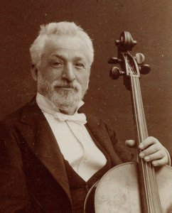 Porträtt av kompositören och cellisten Gaetano Braga 1829-1907, ca. 1875.