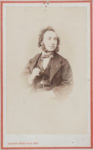 Porträtt av violinisten och kompositören Camillo Sivori 1815-1894. av Photo studio Trantoul Père and Fils.
