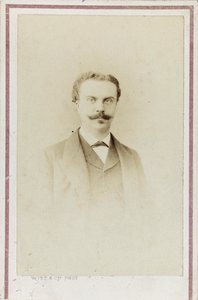 Porträtt av Guy de Maupassant, ca. 1880. av Photo studio Witz and Cie.