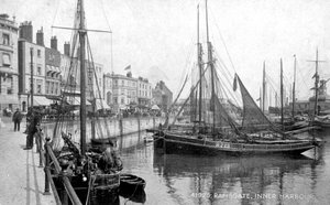 The Inner Harbor vid Ramsgate, Kent, tidigt 1900-tal.