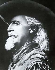 Buffalo Bill (1846-1917) (s/v foto) av Photographer American