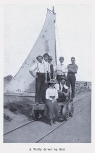 En vagn driven av segel (s/v foto) av Photographer Australian