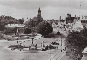 Utsikt över Bendigo, Victoria (s/v foto) av Photographer Australian