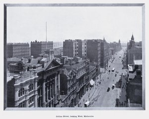 Collins Street, looking West, Melbourne (s/v foto) av Photographer Australian