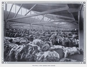 Wool Store, i Port Adelaide, South Australia (s/v foto) av Photographer Australian