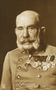 Emeror Franz Joseph I av Österrike (svartvitt foto)