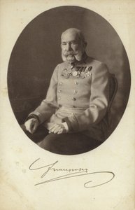 Kejsar Franz Joseph I av Österrike (svartvitt foto)