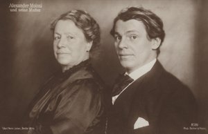 Porträtt av Aleksander Moissi (svartvitt foto)