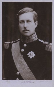 Albert I, kung av Belgien (s/v foto)