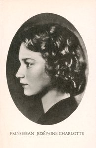 Prinsessan Josephine-Charlotte av Belgien (svartvitt foto)